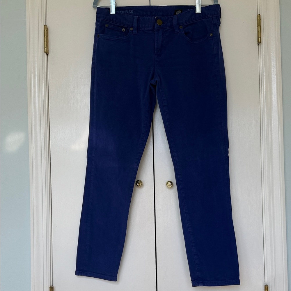 J. Crew Women's Toothpick Style Size 30” Ankle Blue Jeans in Deep Cobalt